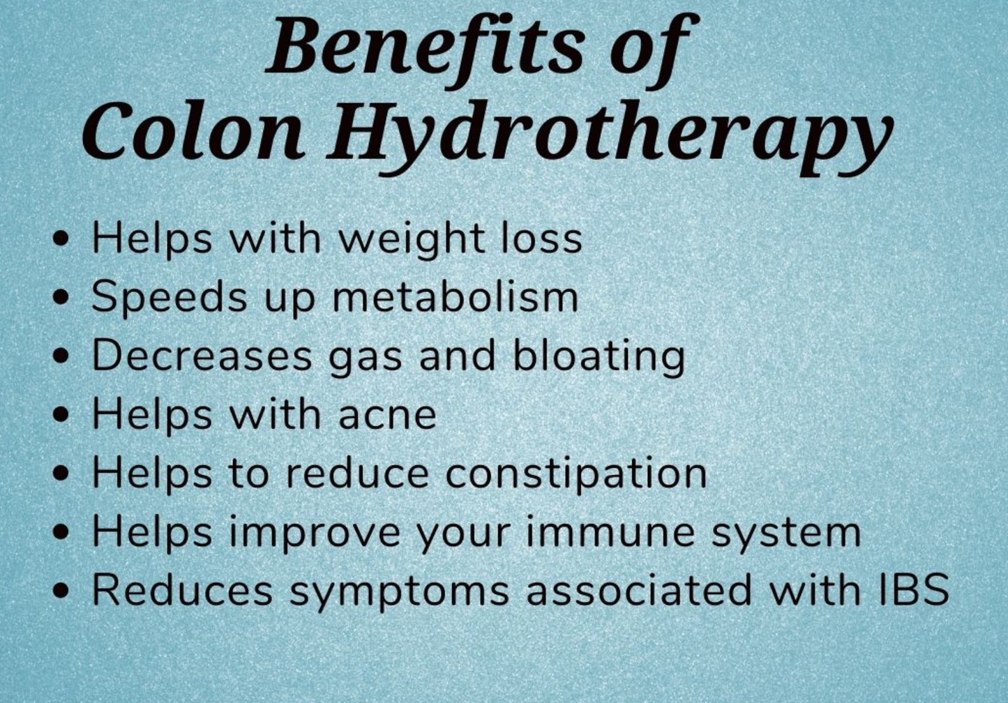 Colon Hydrotherapy
